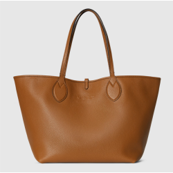 Totissima large reversible tote Brown grainy leather