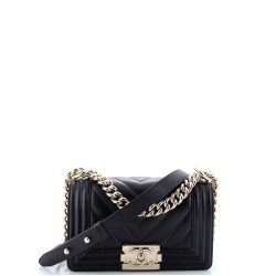Boy Flap Bag Chevron Caviar Small