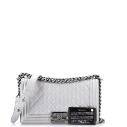 Boy Flap Bag Quilted Caviar Old Medium