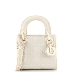 Ultra Matte Lady Dior Chain Bag Cannage Quilt Calfskin Mini