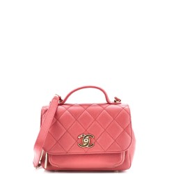Business Affinity Flap Bag Quilted Caviar Small