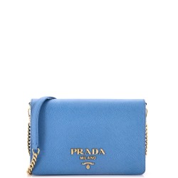 Chain Wallet Crossbody Saffiano Leather