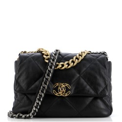19 Flap Bag Quilted Leather Medium