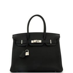 Birkin Handbag Grey Clemence with Palladium Hardware 30