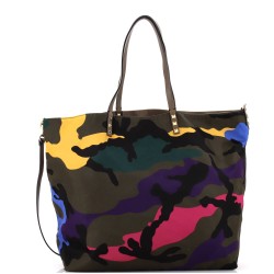 Rockstud Open Reversible Convertible Tote Camo Nylon Medium