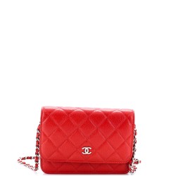 Wallet on Chain Quilted Caviar Mini