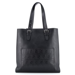 St. Zucca Slim Tote Leather with Embossed Zucca Detail