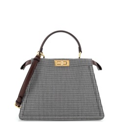 Peekaboo ISeeU Bag Houndstooth Wool Medium