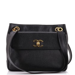 Vintage Front Pocket Tote Caviar Medium