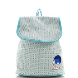 Les Cabanes Backpack Embroidered Toile
