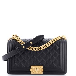 Boy Flap Bag Quilted Calfskin Old Medium