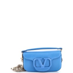 VLogo Loco Flap Shoulder Bag Leather Small