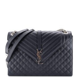 Classic Monogram Envelope Satchel Mixed Matelasse Leather Medium