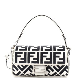 Baguette NM Bag Zucca Embroidered Canvas Medium