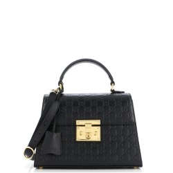Padlock Top Handle Bag Guccissima Leather Small