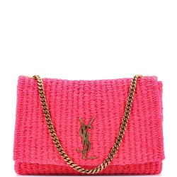 Kate 99 Tassel Flap Bag Woven Raffia Medium