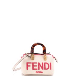 Logo By The Way Top Handle Bag Embroidered Canvas Mini