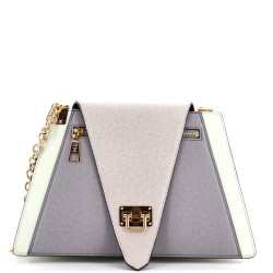 Trapeze Handbag Calfskin and Taiga Leather