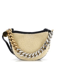 Frayme Shoulder Bag Faux Shearling and Faux Leather Small