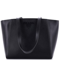 Monochrome Shopping Tote Saffiano with City Calf Small