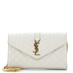 Classic Monogram Chain Wallet Mixed Matelasse Leather Medium