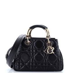Lady 95.22 Bag Cannage Embossed Leather Small