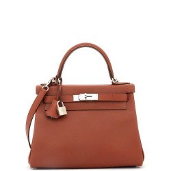 Kelly Handbag Verso Evercolor with Palladium Hardware 28
