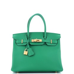 Birkin Handbag Vert Vertigo Epsom with Gold Hardware 30
