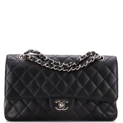Vintage Classic Double Flap Bag Quilted Caviar Medium