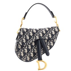 Saddle Handbag Oblique Canvas Mini