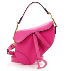 Saddle Handbag with Strap Leather Mini