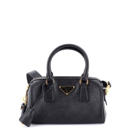 Lux Convertible Boston Bag Saffiano Leather Small