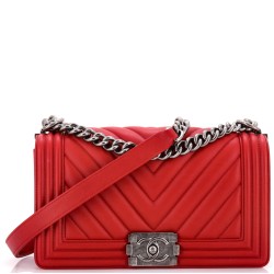 Boy Flap Bag Chevron Lambskin Old Medium