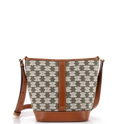 Bucket Shoulder Bag Triomphe Canvas Small