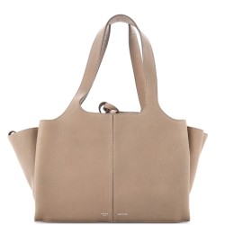 Tri-Fold Shoulder Bag Grained Calfskin Small