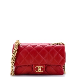 All Slide Long Flap Bag Quilted Lambskin Small