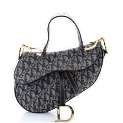 Vintage Saddle Bag Diorissimo Canvas Medium