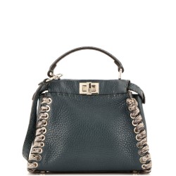 Peekaboo Bag Leather with Python Whipstitch Mini