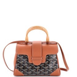 Saigon Top Handle Bag Coated Canvas with Leather Mini