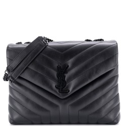 Loulou Shoulder Bag Matelasse Chevron Leather Medium
