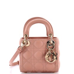 Lady Dior Bag Cannage Quilt Lambskin Micro
