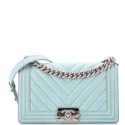 Boy Flap Bag Chevron Caviar New Medium