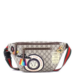 Courrier Zip Belt Bag GG Coated Canvas with Applique