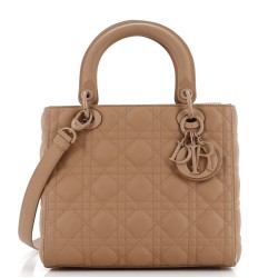 Ultra Matte Supple Lady Dior Bag Cannage Studded Lambskin Medium