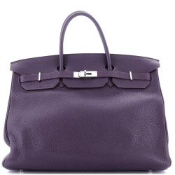Birkin Handbag Raisin Togo with Palladium Hardware 40