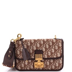 Dioraddict Flap Bag with Strap Oblique Canvas Medium