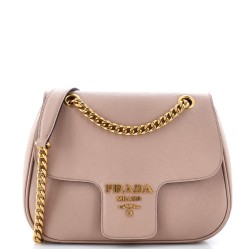 Pattina Flap Shoulder Bag Saffiano Leather Small