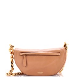 Olympia Flap Chain Shoulder Bag Leather Small