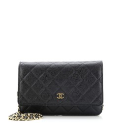Wallet on Chain Quilted Caviar