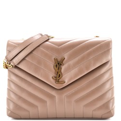 Loulou Shoulder Bag Matelasse Chevron Leather Medium